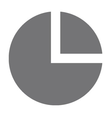 Pasta grafiği düz vektör simgesi 