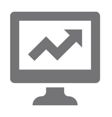 istatistik düz vektör simgesi 