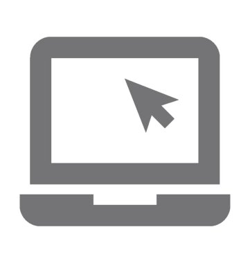 Laptop Düz Vektör Simgesi 