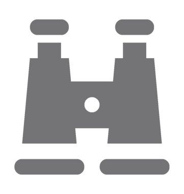 Dürbün düz vektör simgesi 