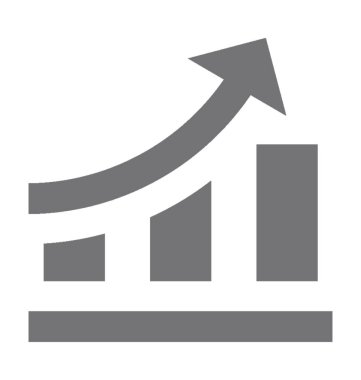 Ekonomi grafik düz vektör simgesi 