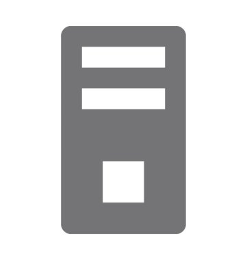 PC kule düz vektör simgesi 