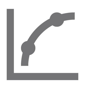 İş grafiği düz vektör simgesi 