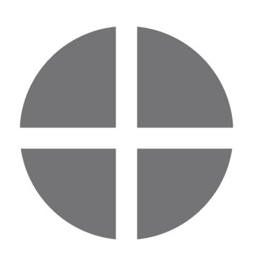 Pasta grafiği düz vektör simgesi 