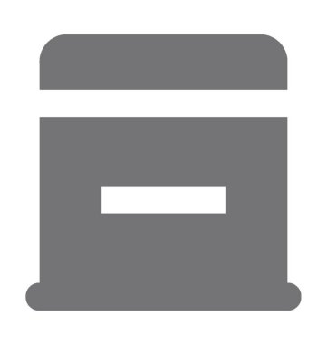 Postbox düz vektör simgesi 