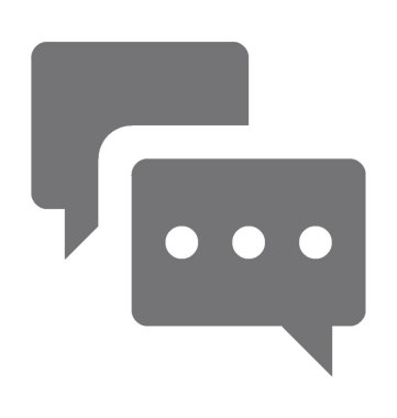 Konuşma Kabarcığı Düz Vektör Simgesi