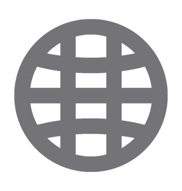 dünya düz vektör simgesi