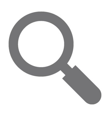 Büyüteç düz vektör simgesi