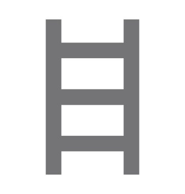 Merdiven düz vektör simgesi