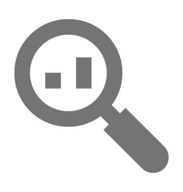 Arama grafik düz vektör simgesi