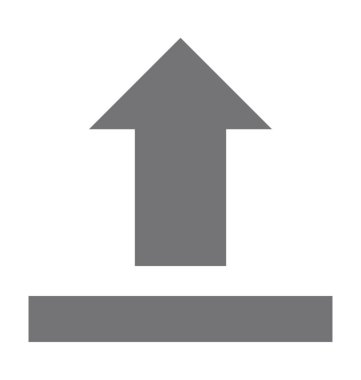 Tepsi düz vektör simge yükleme