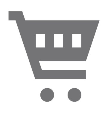 alışveriş sepeti düz vektör simgesi