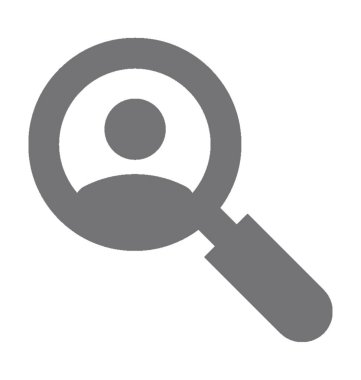 Personel arama düz vektör simgesi