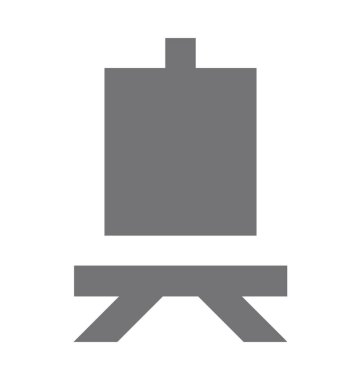 Beyaz tahta düz vektör simgesi