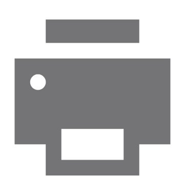 Yazıcı Düz Vektör Simgesi