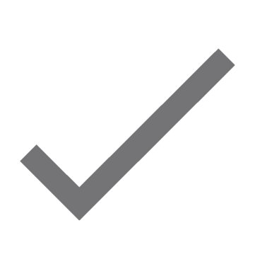 Onay işareti düz vektör simgesi