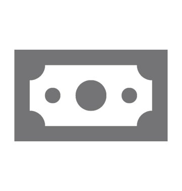 Banknot düz vektör simgesi