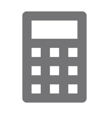 hesap makinesi düz vektör simgesi