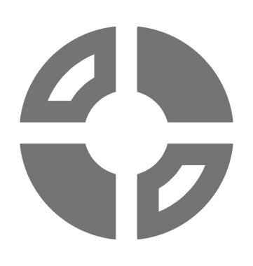 Pasta grafiği düz vektör simgesi