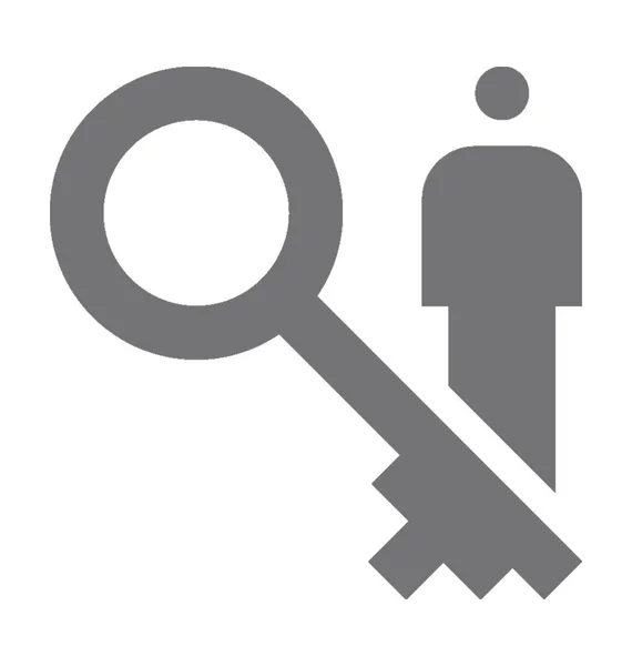 Homme Affaires Icône Vectorielle Plate — Image vectorielle