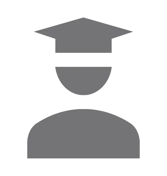 Graduado Plano Vector Icono — Vector de stock