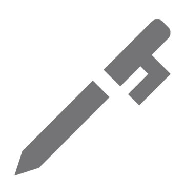 Tükenmez kalem düz vektör simgesi