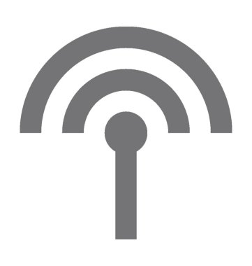 WiFi kule düz vektör simgesi
