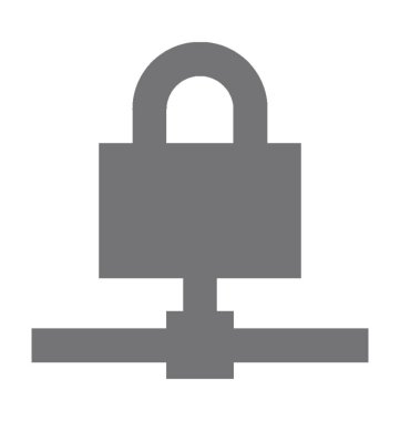 Ağ güvenlik düz vektör simgesi