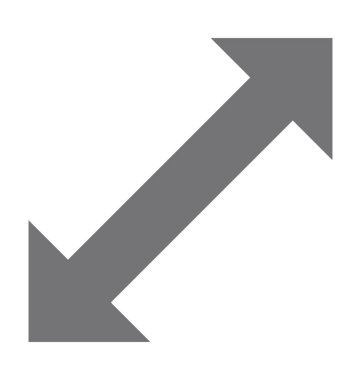 Ok düz vektör simgesi yeniden boyutlandırma