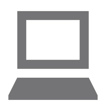 Laptop Düz Vektör Simgesi