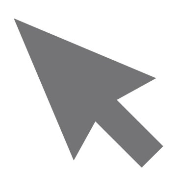 İmleç düz vektör simgesi