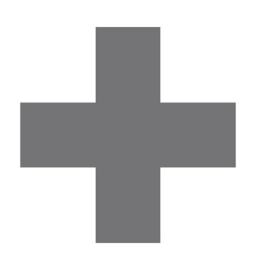 Artı düz vektör simgesi