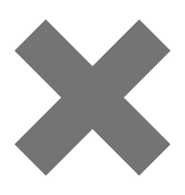 çapraz düz vektör simgesi