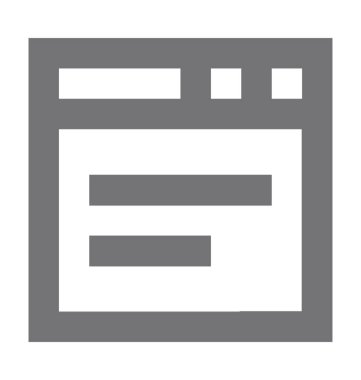 Web sayfası düz vektör simgesi