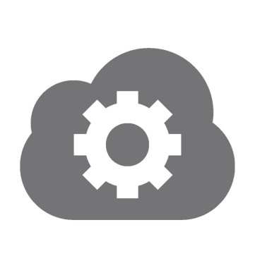 Bulut ayarı düz vektör simgesi