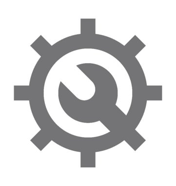 ayarlar düz vektör simgesi