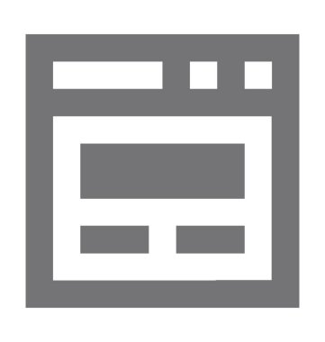 Web sayfası düz vektör simgesi