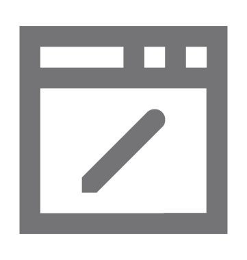 Web editörü düz vektör simgesi