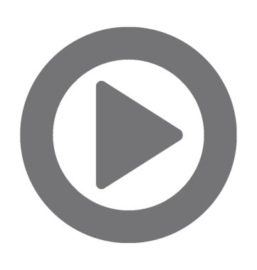 yürüt düğmesi düz vektör simgesi