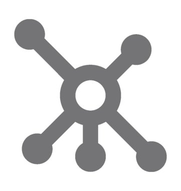 Ağ paylaşımı düz vektör simgesi