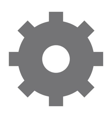 COG düz vektör simgesi