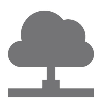 Bulut ağ düz vektör simgesi