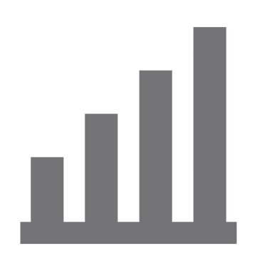 Sinyal çubukları düz vektör simgesi