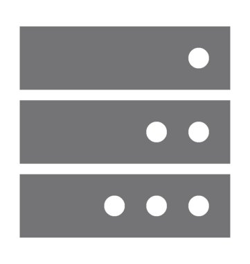 Sunucu Düz Vektör Simgesi