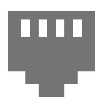 Internet çıkış düz vektör simgesi