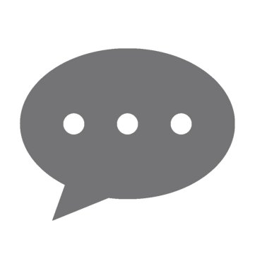 Konuşma Kabarcığı Düz Vektör Simgesi