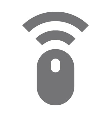 Kablosuz fare düz vektör simgesi