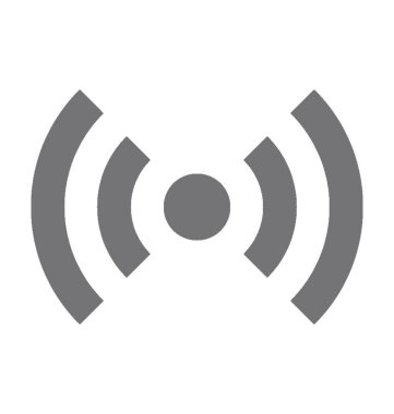 WiFi alanına düz vektör simgesi