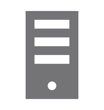 PC kule düz vektör simgesi