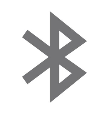 Bluetooth işareti düz vektör simgesi